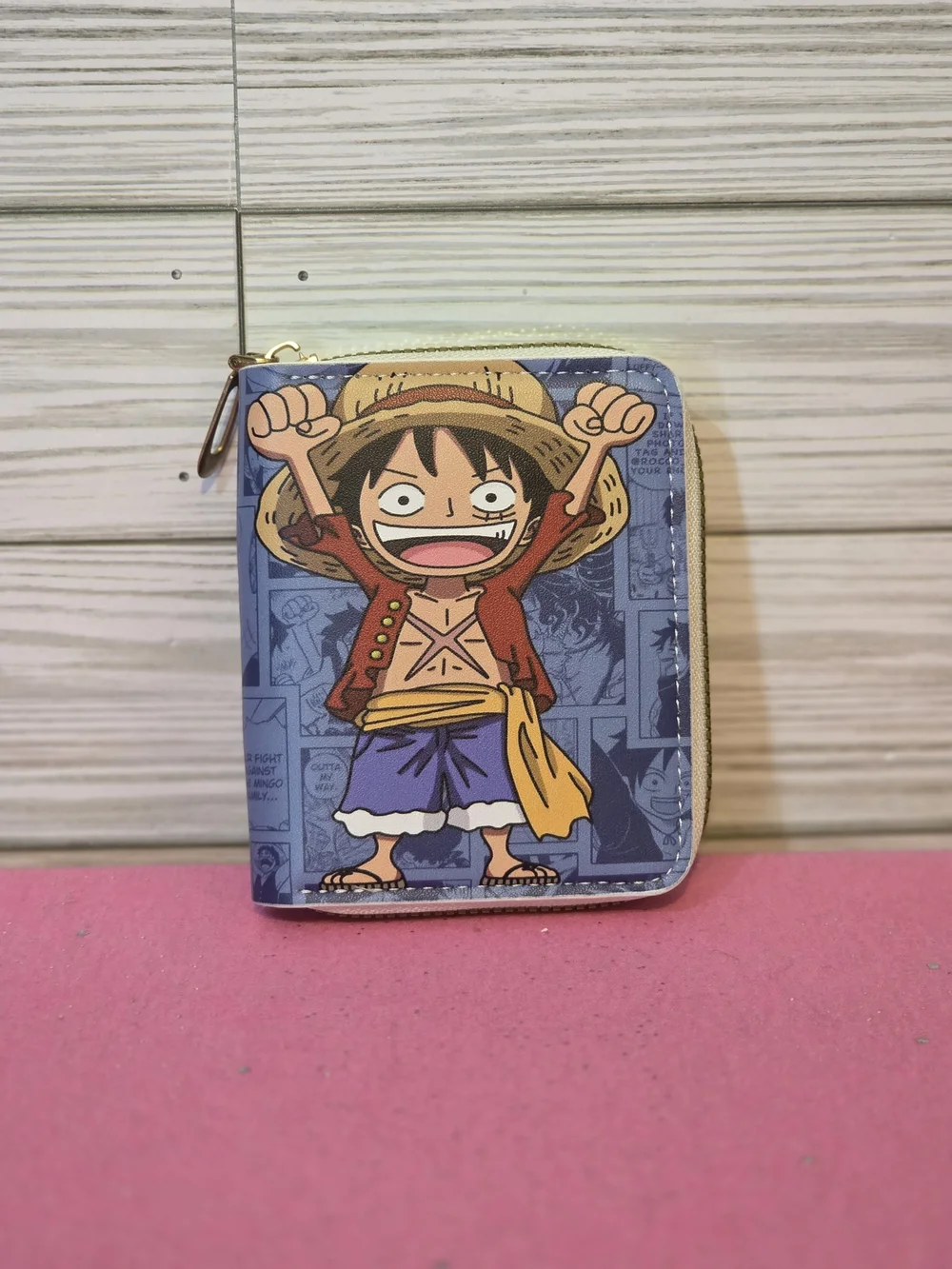 One Piece Monkey D. Luffy Multicolor Zip-Around Wallet Anime & Manga